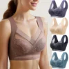 L-6L Women Large Bra Push Up Ice Silk Seamless upper Bralette Lace Wireless Summer Bras Plus Size Top Lingerie Underwear 15019