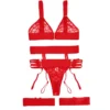 Sexy Transparent Bra And Panty Garters Lingerie Underwear Set Sexy Sling Bra Brassiere Suit Temptation Costumes Women - Image 4