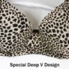 Hot Top Up BraLingerie Women's Lace Lingerie Clothing Leopard Print Bra Camouflage Shoulder Strap Adjustable Design 24811 - Image 5