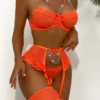 New Style Open Lingerie Set Transparent Lace Up Bandage Exotic Sets Mesh Femme Lingerie Lace Bra Set Women Sexy Lingerie Set - Image 3
