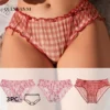 Three pack Cute Girl Strawberry Panties Sexy Mesh Breathable Underwear honey Kawaii lace Intimate Lingerie Femme Panties