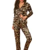 Long Trousers Pjamas for Women Home Wear Suit Multi Colors Satin Cardigan Shirt Tops with Long Pants Pijamas De Mujer - Image 3