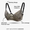 Hot Top Up BraLingerie Women's Lace Lingerie Clothing Leopard Print Bra Camouflage Shoulder Strap Adjustable Design 24811