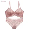 Logirlve Top High Quality Bra Set Lingerie Push Up Brassiere Lace Embroidery Underwear Set Ultra-thin Cup For Women underwear - Image 6