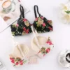French Simple British Ice Silk Bra One Piece Thick Cup Girls Gathering No Steel Rings Women's Underwear Ropa Interior Femenina